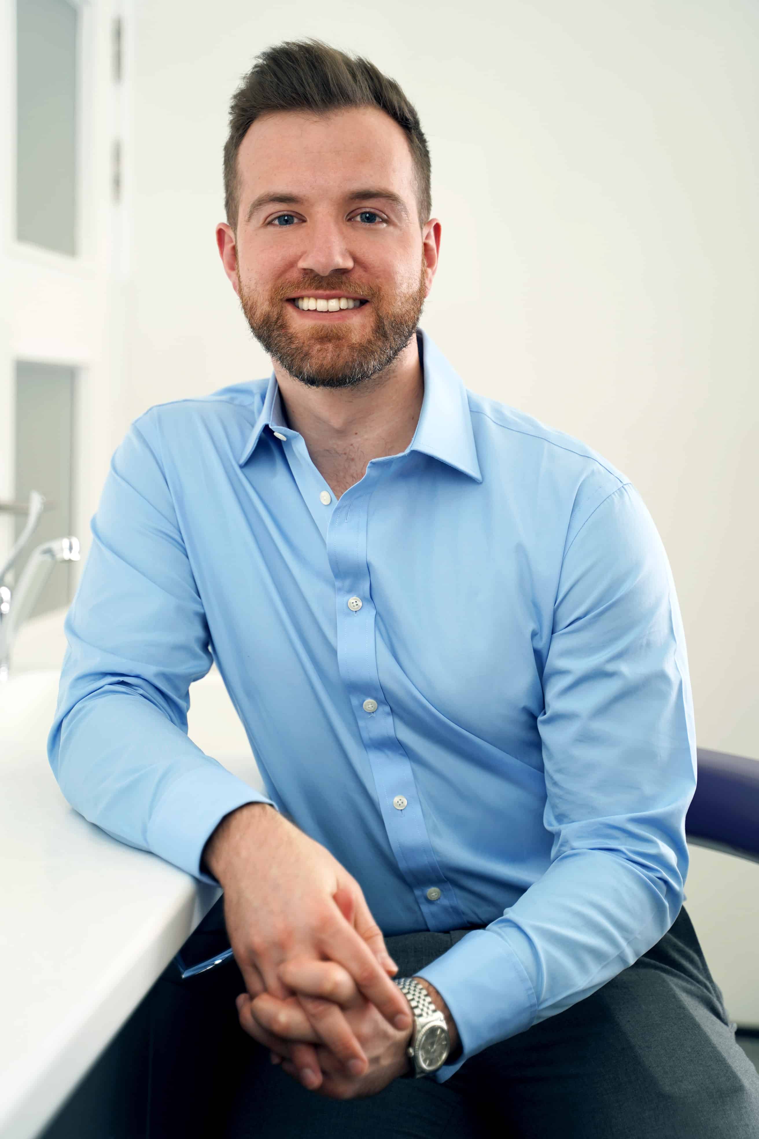 Headshot Of Dr Ben Walker Principle Dentist At Beverley Dental Raynes Park London